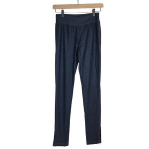 mark. Blue Jean Leggings Denim Look Stretchy Zipper Details Skinny Size Medium